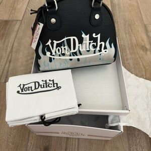 Von Dutch flames bowling bag